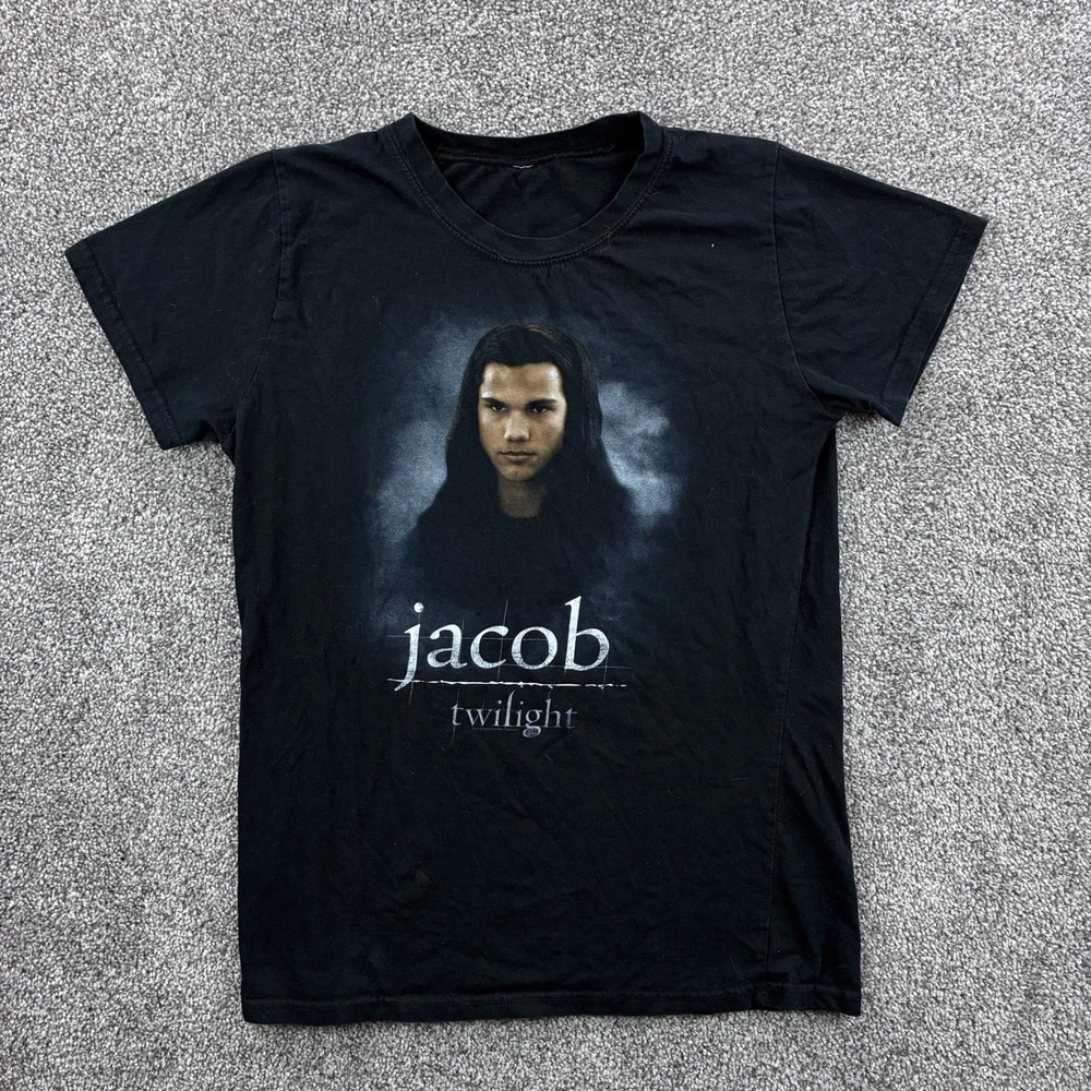 Vintage Y2K Twilight Shirt Women's S Black Jacob Taylor Lautner Movie Werewolf